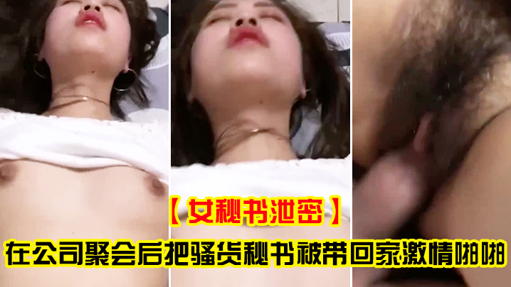 骚货女秘书公司聚会后泄密激情 被带回家狂操内射